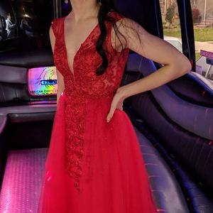 Red Prom Dress Size Small/0-2